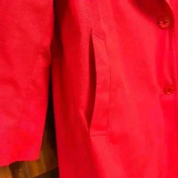 Vtg London Fog Maincoats Red Trench Coat Size 10 P Made In USA - Picture 4 of 14